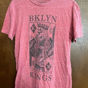 Aeropostale Heather Red BKLYN Graphic Tee